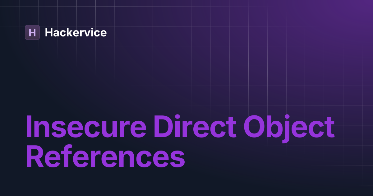 Insecure Direct Object References | Hackervice