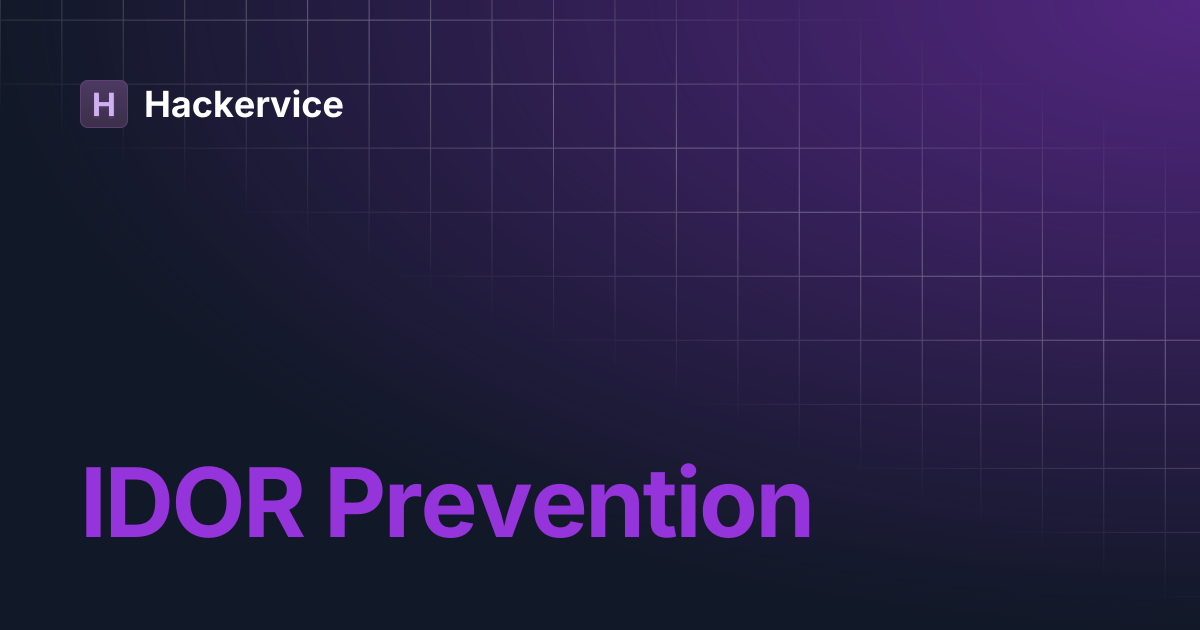 IDOR Prevention | Hackervice